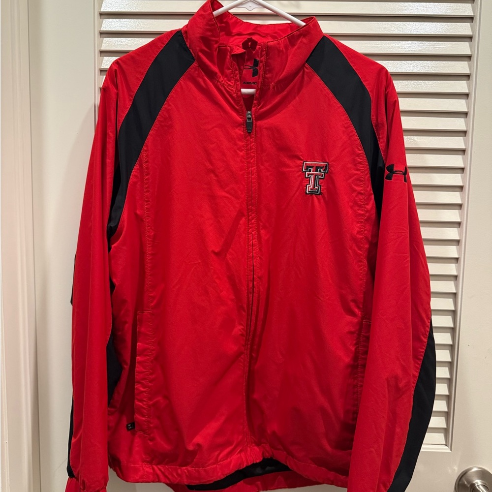 Under Armour Red and Black Lightweight Zip-Up Jacket